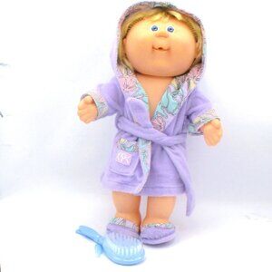 CPK Hard Body Splashin Kids Bath Doll 1983 Blonde Hair Blue Eyes Robe HM21